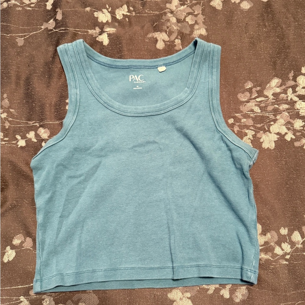 PacSun Blue Crop Tank Top Size Medium